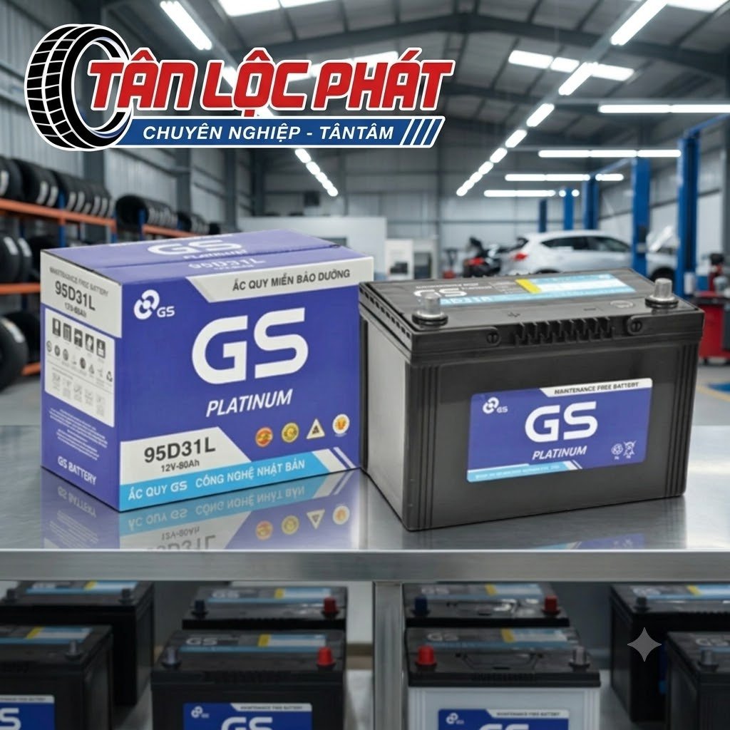 Ắc Quy GS MF 95D31L (12V-80Ah) chính hãng Nhật Bản tại Tân Lộc Phát