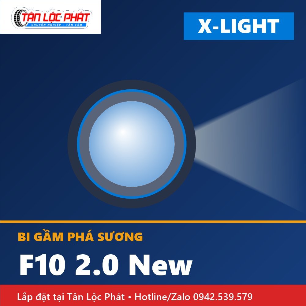 Đèn Bi Gầm X-Light F10 2.0 New chính hãng lắp đặt tại Tân Lộc Phát