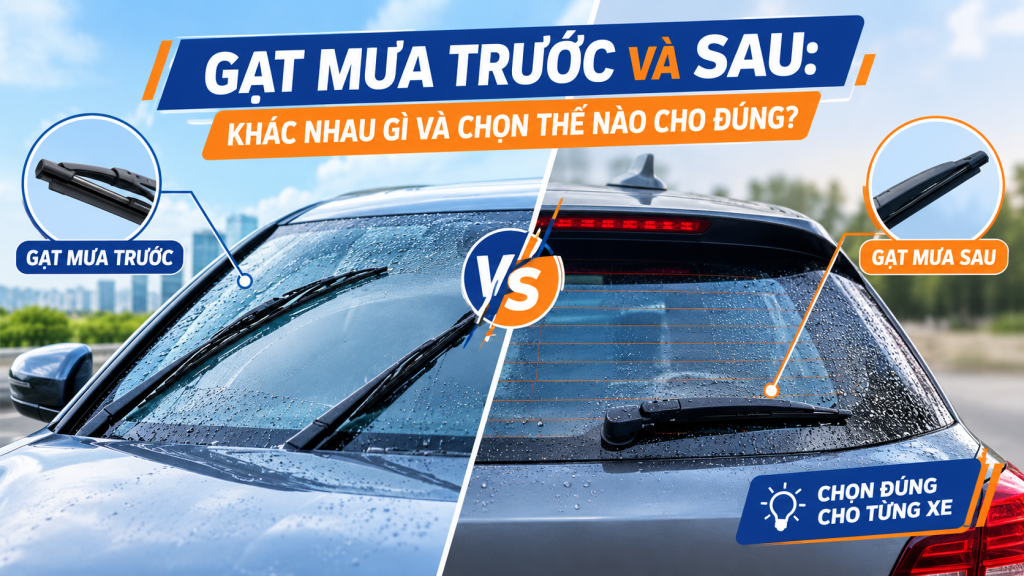 Gạt Mưa Trước Và Sau Khác Nhau Gì Và Chọn Thế Nào Cho Đúng?