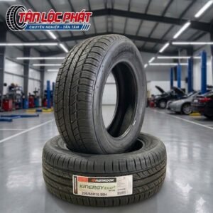 Mặt hoa gai bất đối xứng êm ái bám đường lốp Hankook 205/65R16 Kinergy ST H735