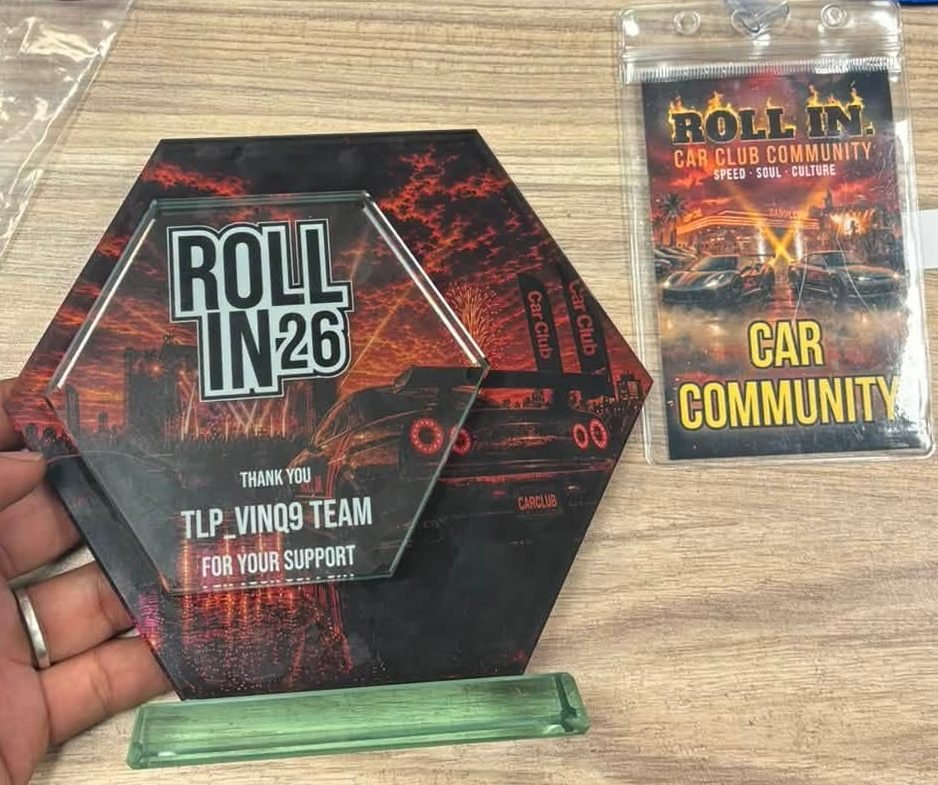 Kỷ niệm chương Roll In 26 ban tổ chức gửi tặng Team TLP-VinQ9