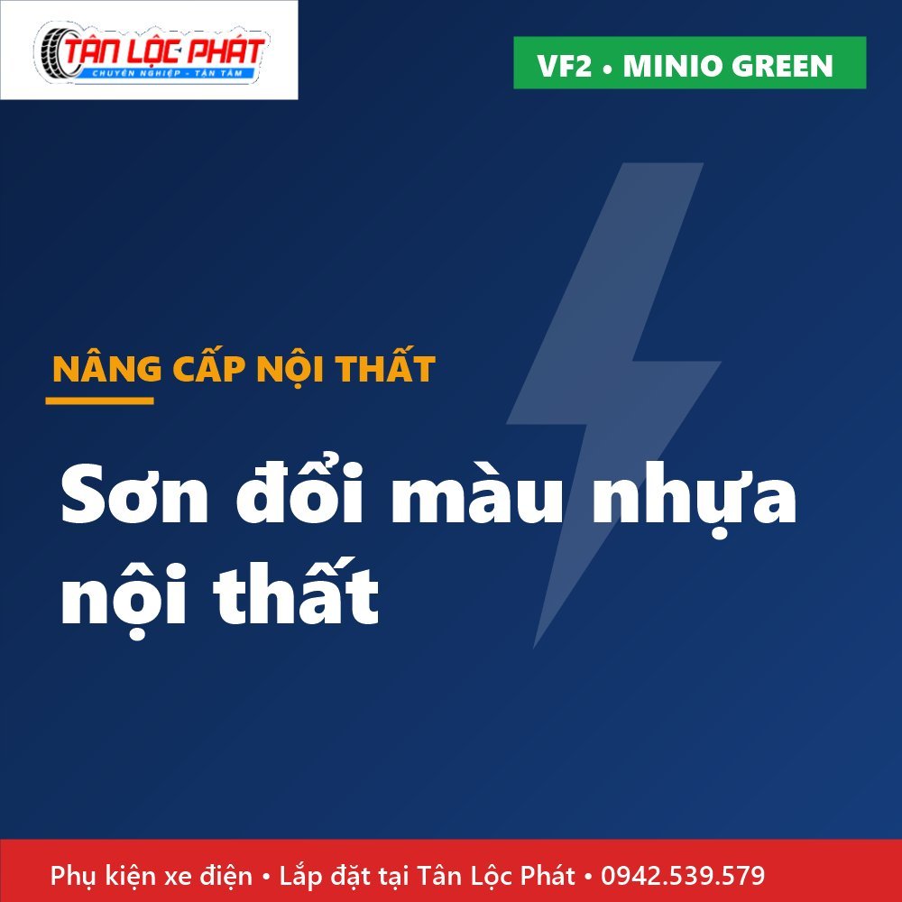 Sơn Đổi Màu Nhựa Nội Thất VinFast VF2 / Minio Green lắp đặt tại Tân Lộc Phát